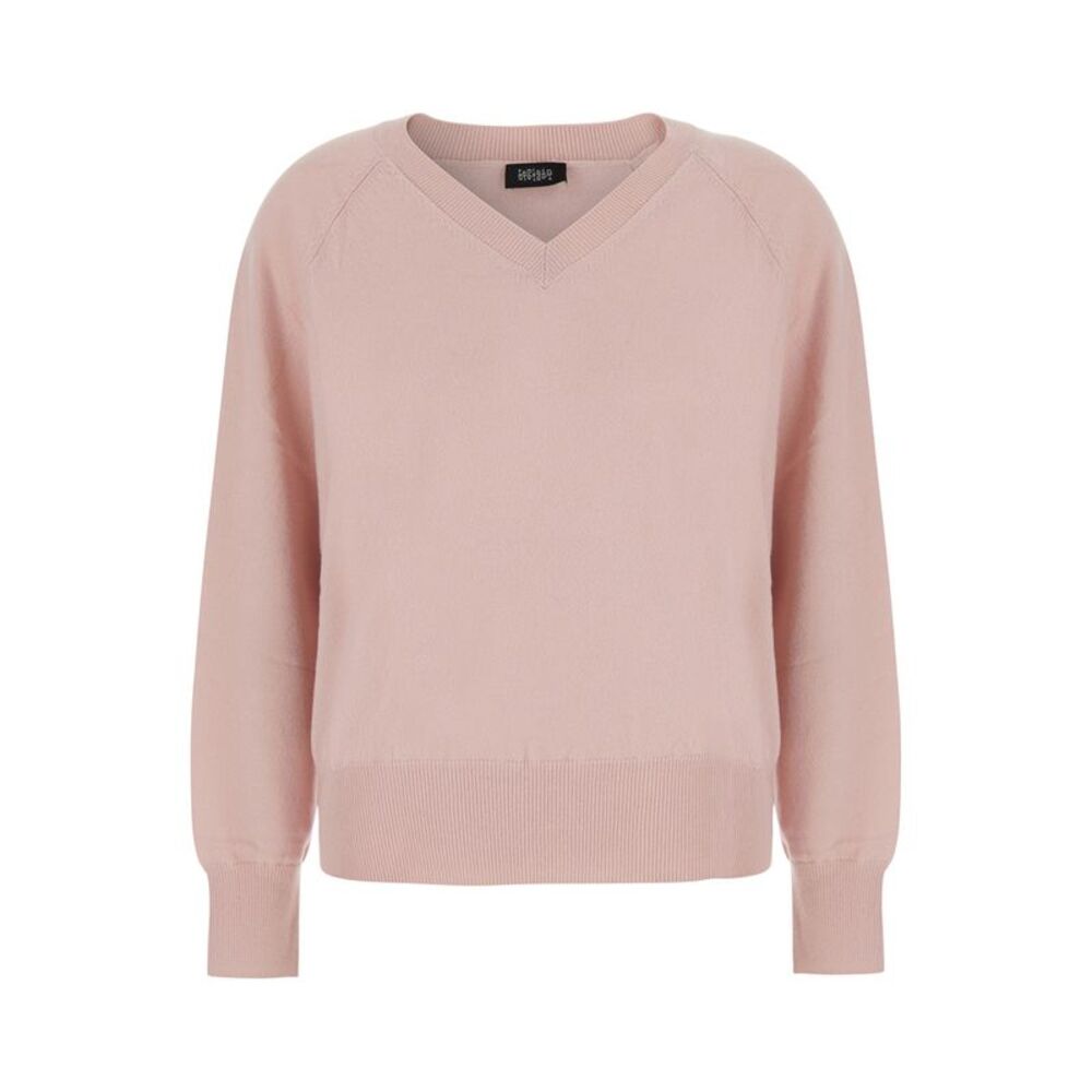 Leplain Women Pink Sweater With V Neck In Cashmere For Women